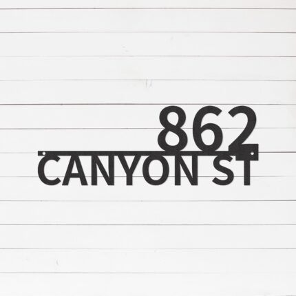Custom Metal Home Address Sign | Metal House Number Sign | House Address Sign | Modern House Number Plaque | Street Number Sign